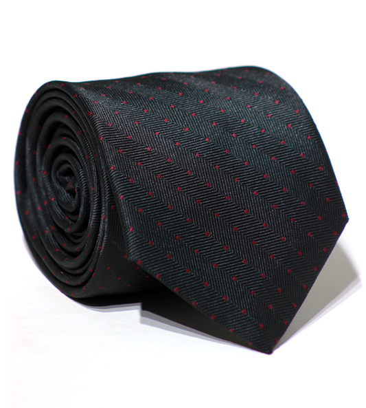 Luxury Black Jacquard Tie