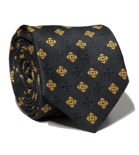 Luxury Black~Yellow Jacquard Tie
