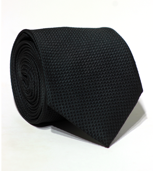 Luxury Black Jacquard Tie