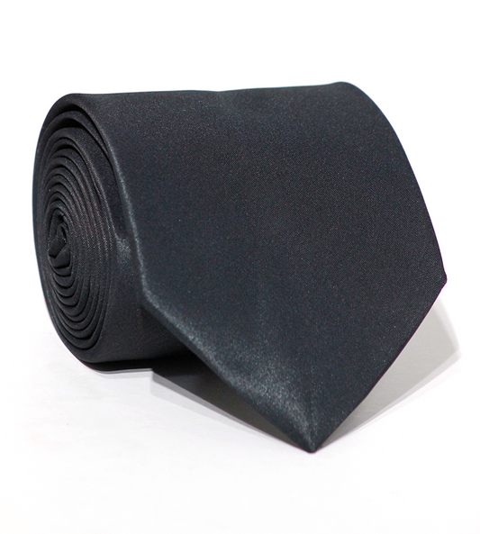 Luxury Dark Grey Silk Tie