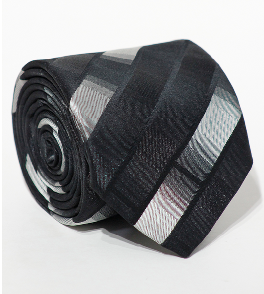 Luxury Mixed Gray Silk Tie