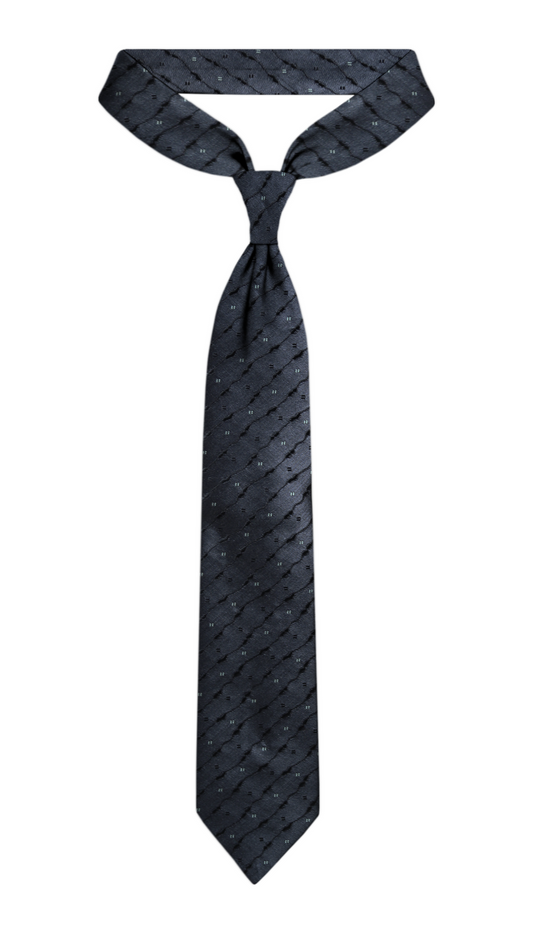 Luxury Dark Gray Silk Tie
