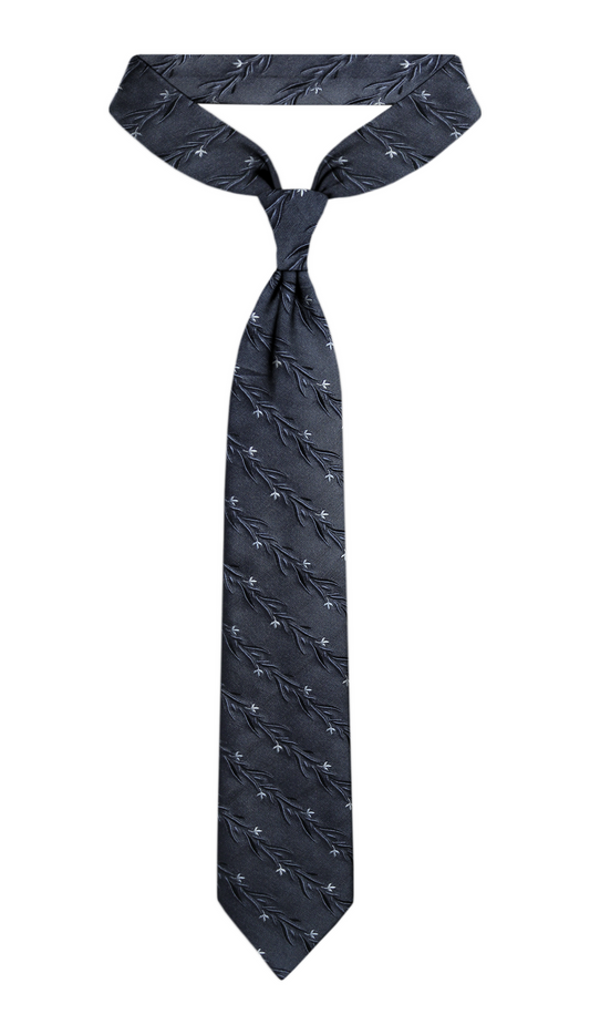 Luxury Dark Gray Silk Tie