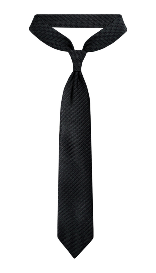 Luxury Black Jacquard Tie