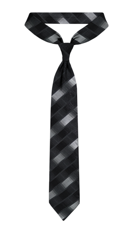 Luxury Mixed Gray Silk Tie