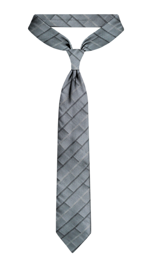 Luxury MIxed Gray Silk Tie