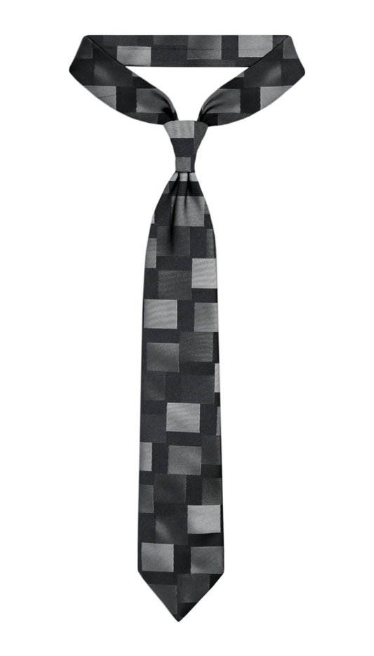 Luxury Mixed Gray Silk Tie