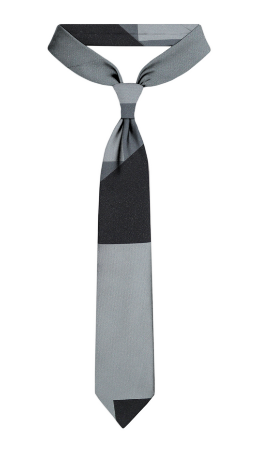 Luxury Mixed Gray Silk Tie