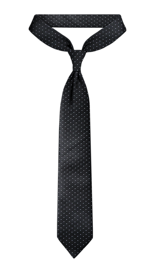 Luxury Black~White Jacquard Tie