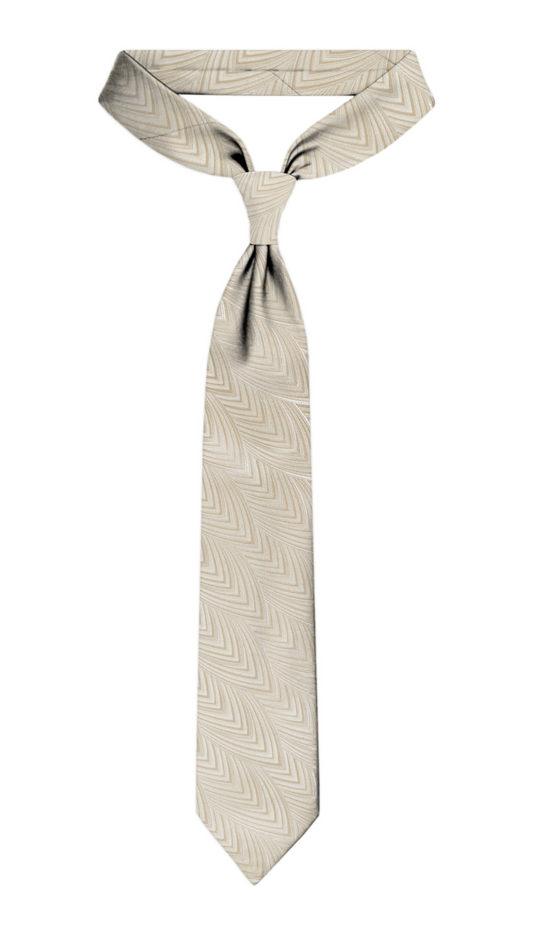 Luxury Beige Silk Tie