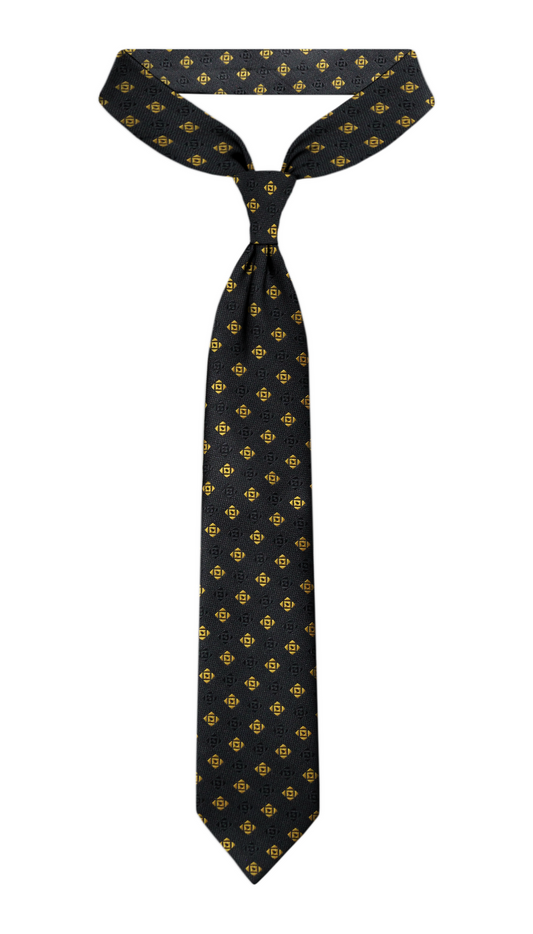 Luxury Black~Yellow Jacquard Tie