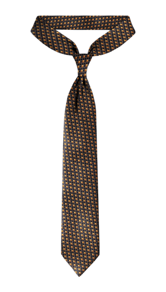 Luxury Black~Gold Jacquard Tie