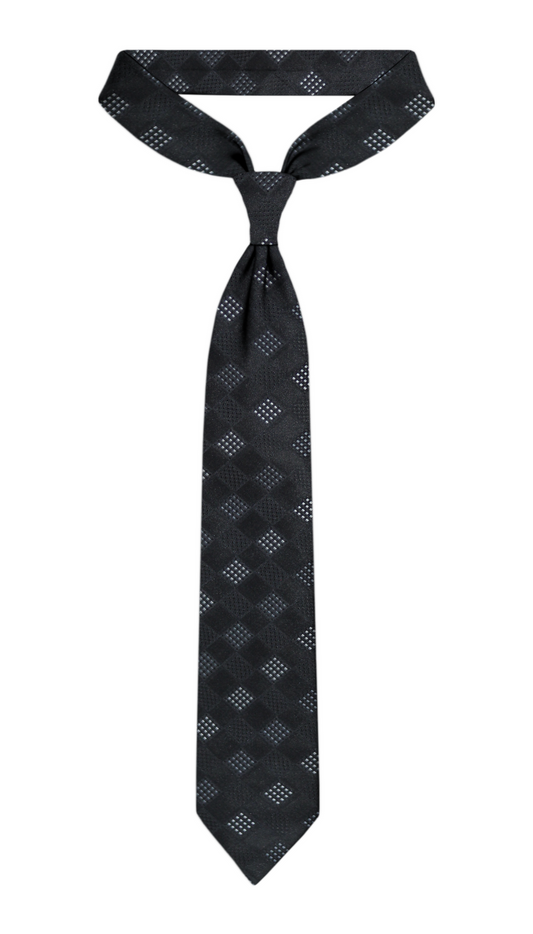 Luxury Black~Gray Silk Tie
